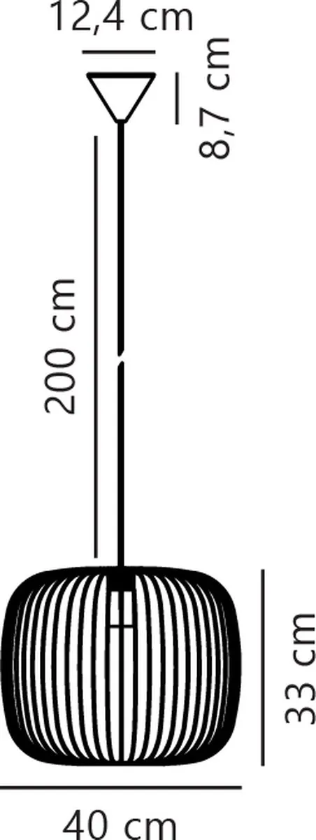 Nordlux Beroni Hanglamp Ø40cm - E27 - Zwart