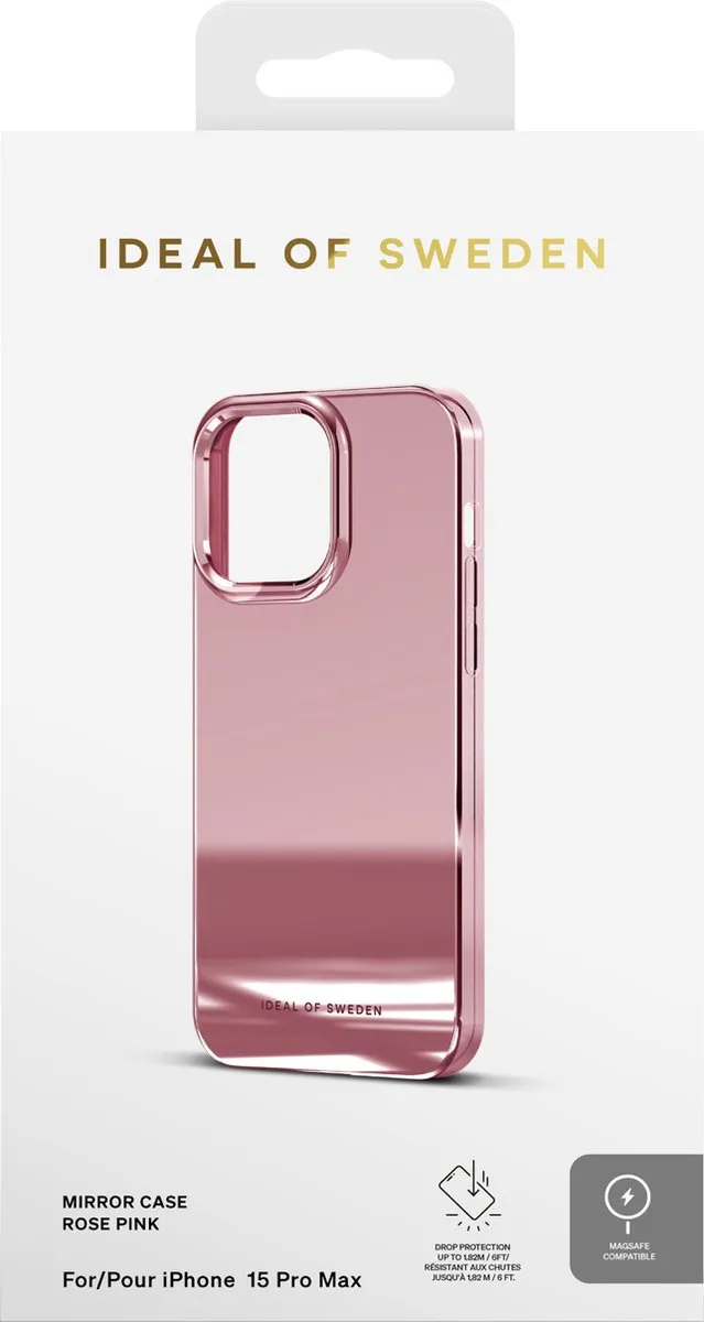 iDeal of Sweden Mirror Case MagSafe iPhone 15 Pro Max - Mirror Rose Pink - IDSICMS-I2361-83 - afbeelding 4 van 5