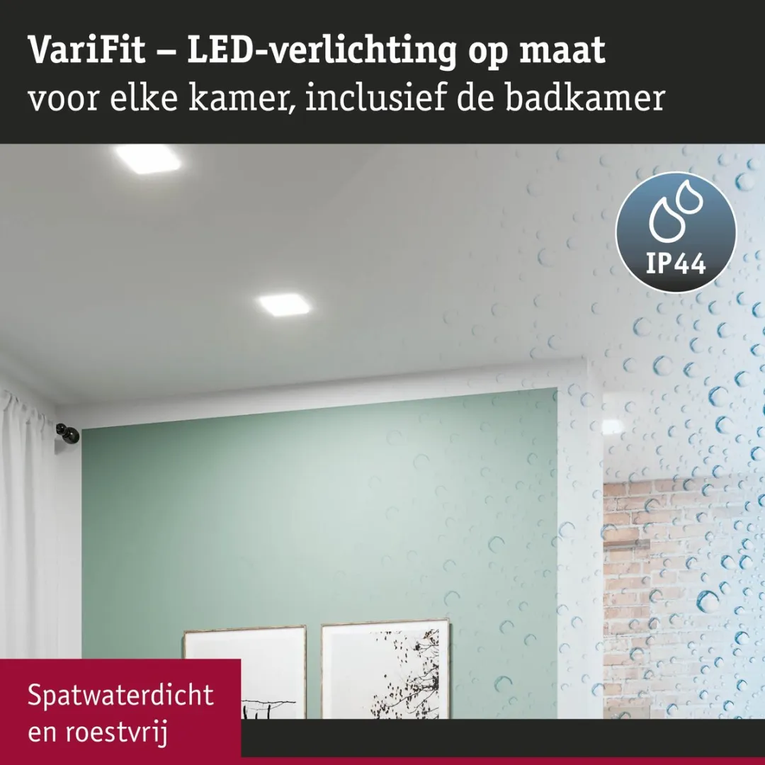 Paulmann VariFit Veluna Edge LED-inbouwpaneel 8,5W 650lm 4000K - 120x120mm Wit