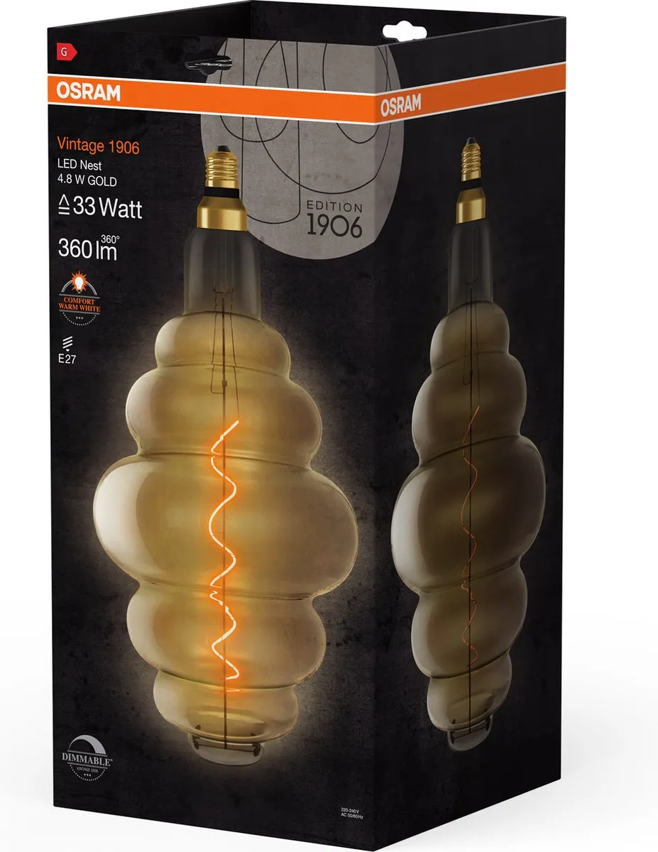 Osram LED-lamp E27 4.8W Warmwit - 2200K - Ø200mm