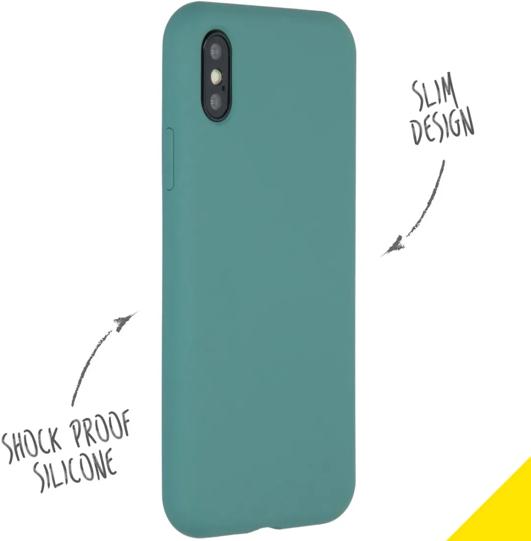 Accezz Hoesje iPhone Xs Donkergroen - SH00006409