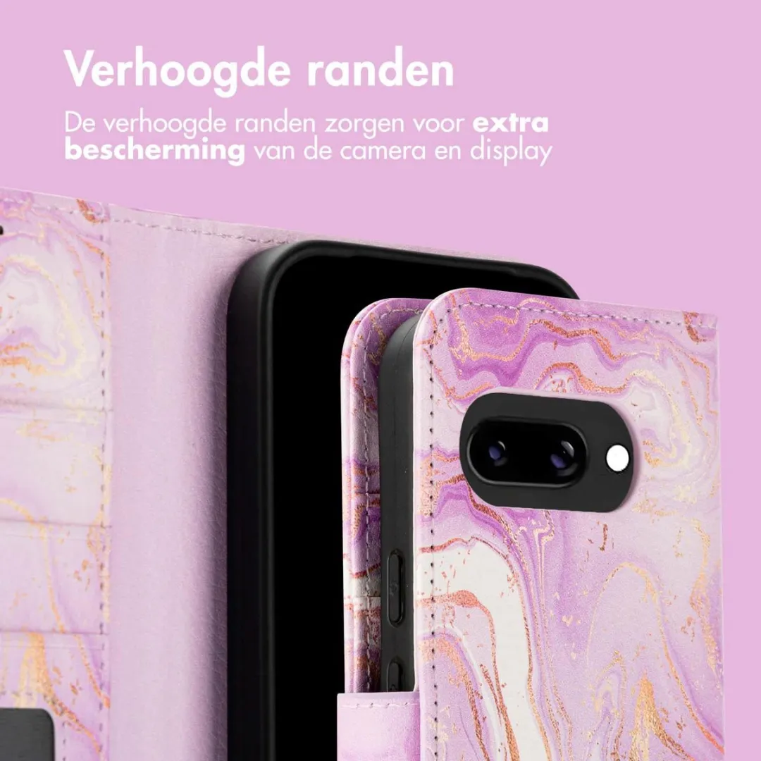 Imoshion Hoesje Google Pixel 9a Purple Marble - 3 Pasjes