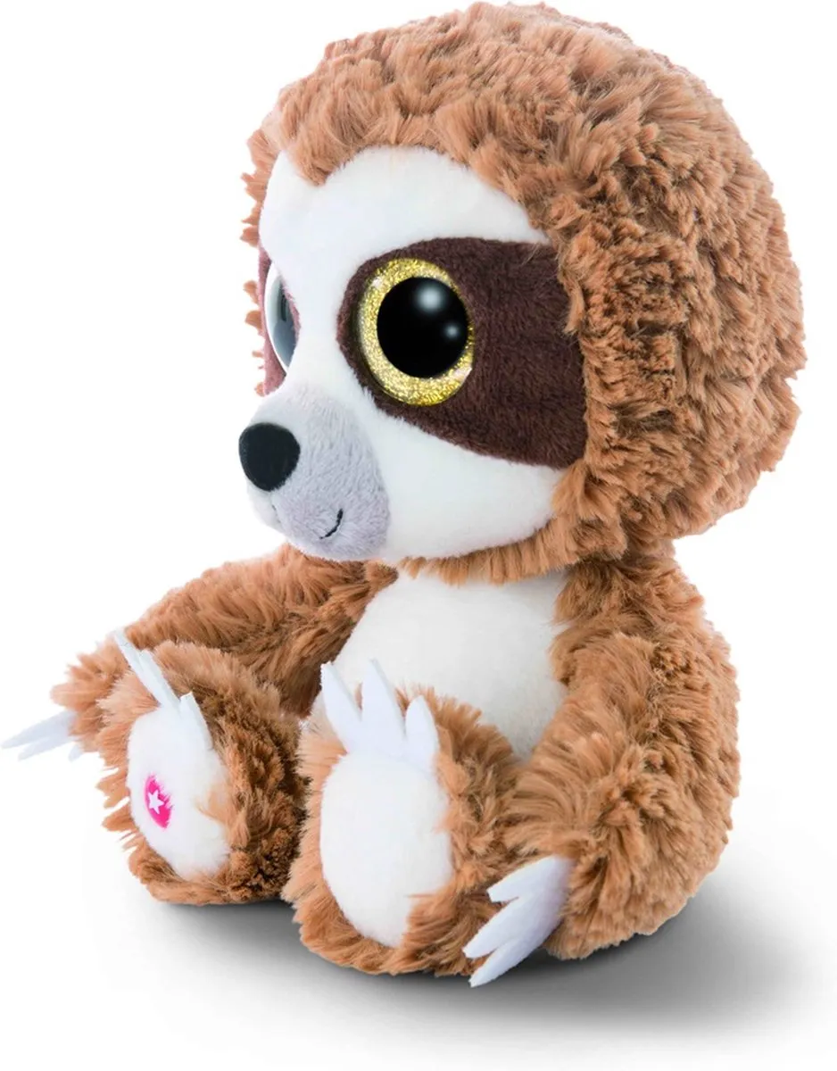 Nici Knuffel Luiaard 15cm - Bruin/Wit