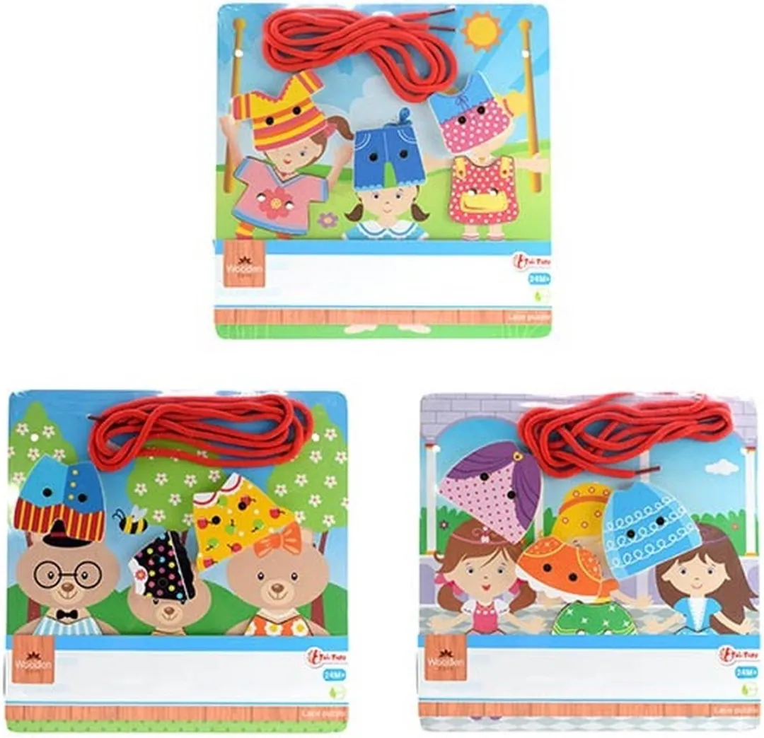 Toi-Toys Kleertjes Rijgen Hout
