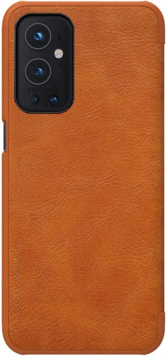 Nillkin Qin Series Book OnePlus 9 Pro Hoesje Wallet - Bruin