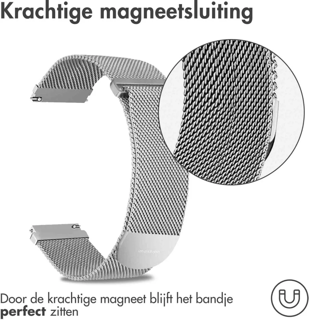 Imoshion Milanees Magnetisch Bandje 20mm - S - Zilver