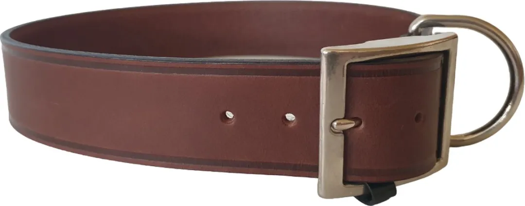 Ferplast VIP Lederen Hondenhalsband 61-69cm - Donkerbruin