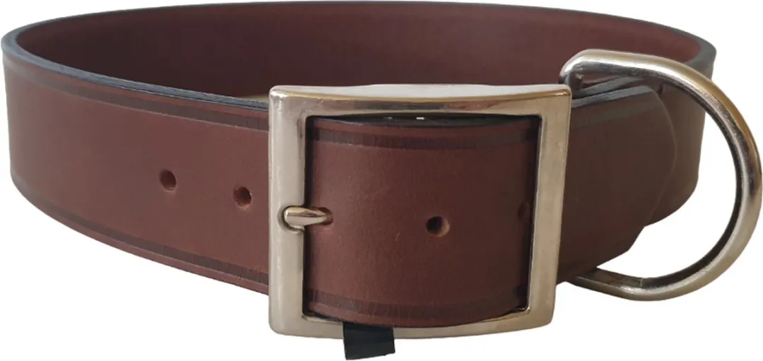 Ferplast VIP Lederen Hondenhalsband 61-69cm - Donkerbruin