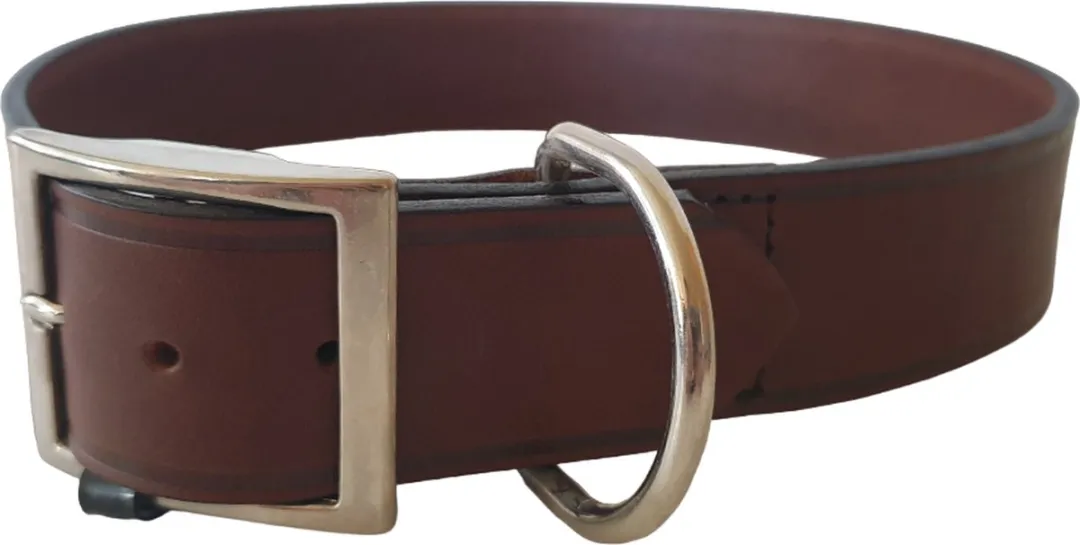 Ferplast VIP Lederen Hondenhalsband 61-69cm - Donkerbruin