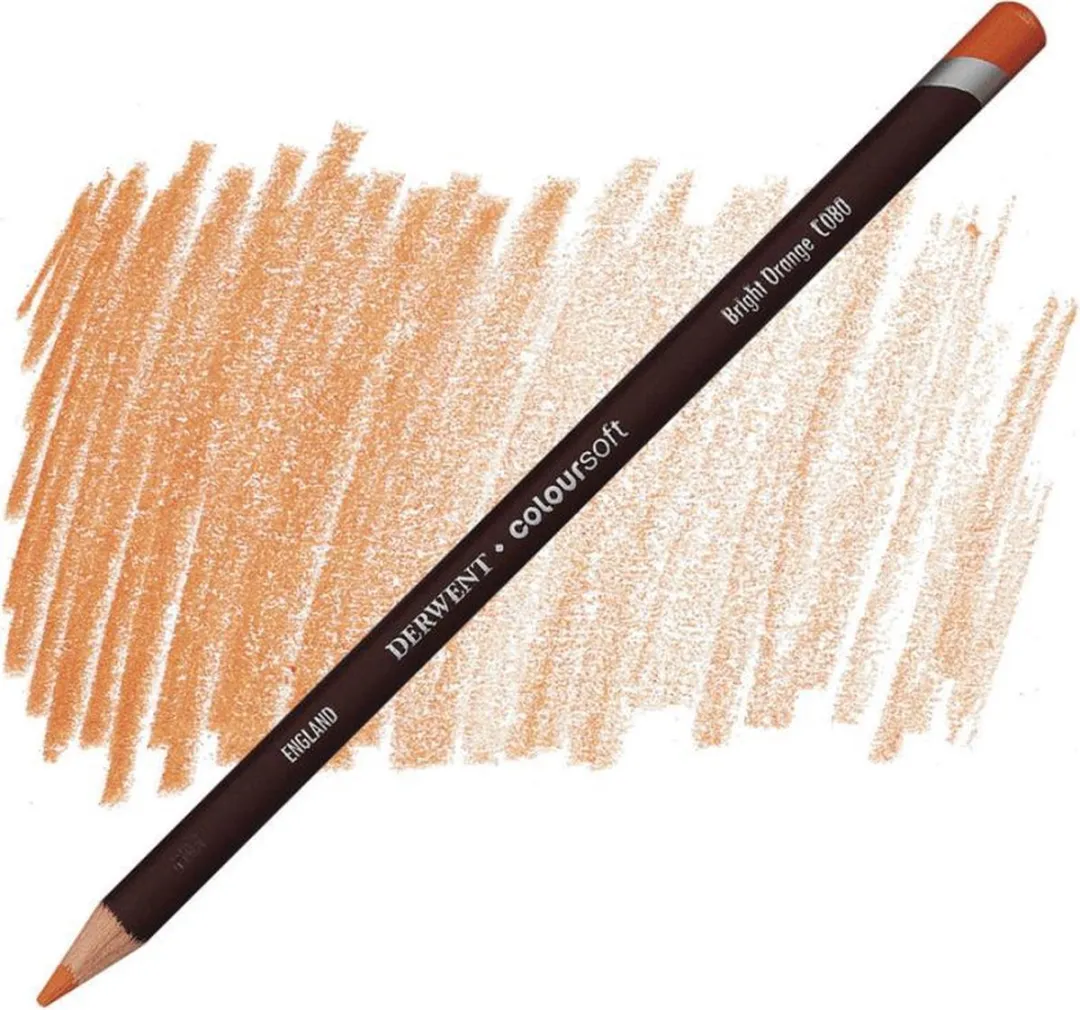Derwent Coloursoft Potlood Bright Orange C080