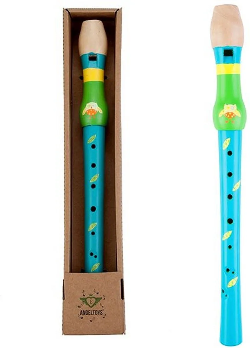 Angel Toys Blauwe Uil-Blokfluit - Blauw/Groen