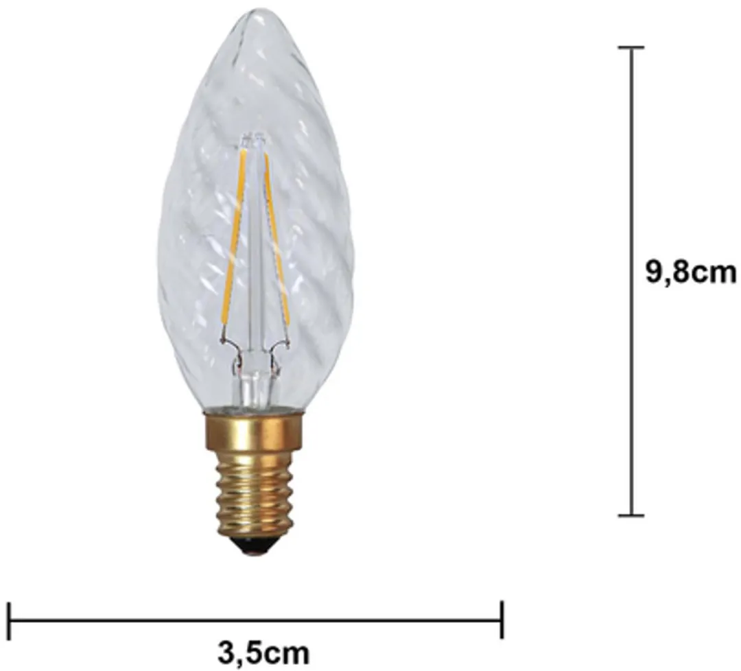 Star Trading Kaarslamp E14 1.5W Super Warm Wit