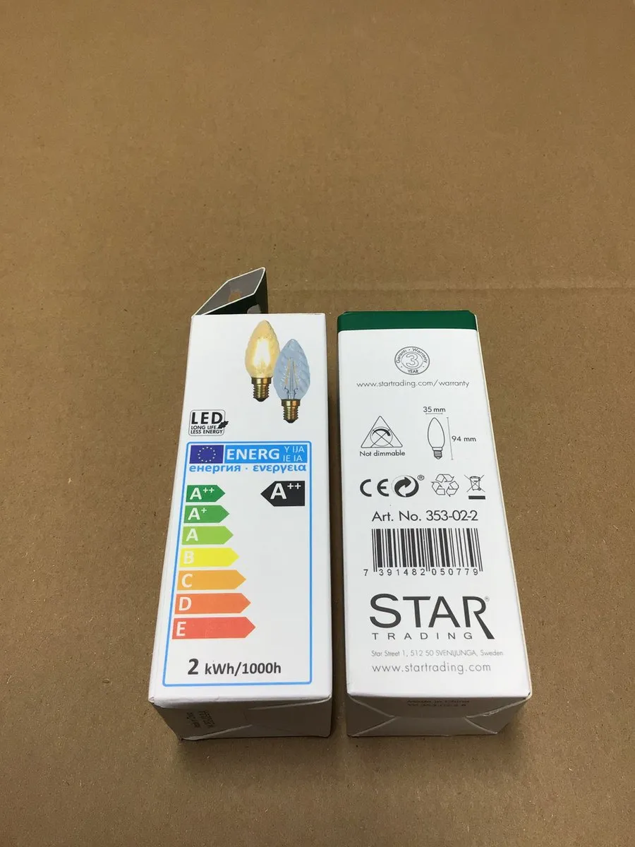 Star Trading Kaarslamp E14 1.5W Super Warm Wit