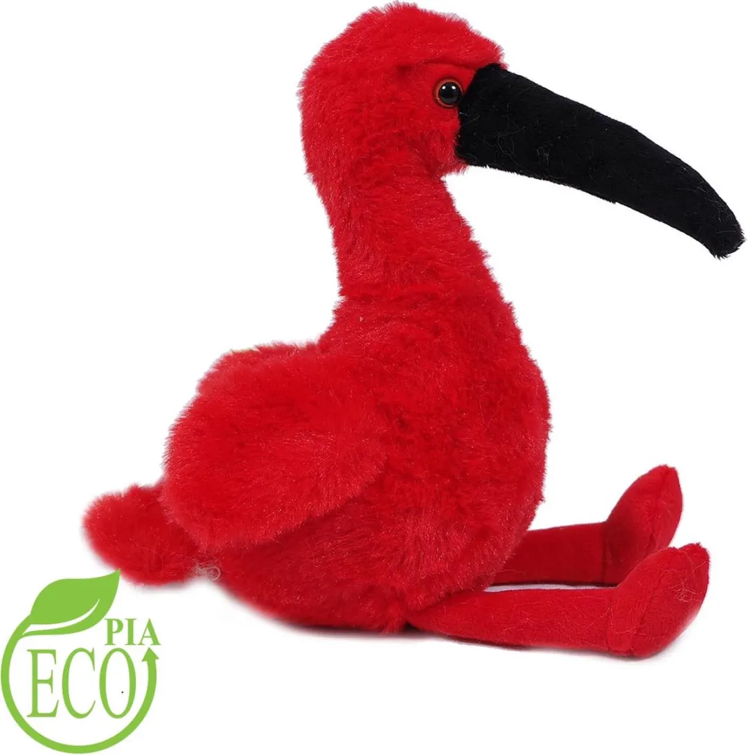 PIA Soft Toys Ibis Pluche Knuffel - 20cm - Rood/Zwart