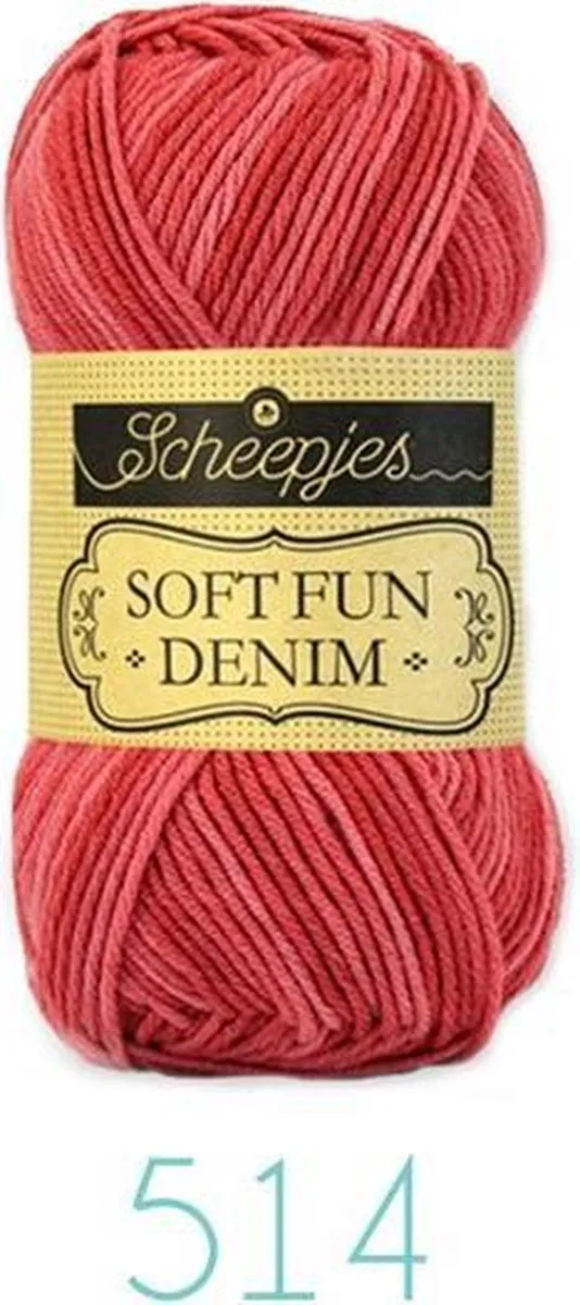 Scheepjes Softfun Denim 514 - 50g - Rood