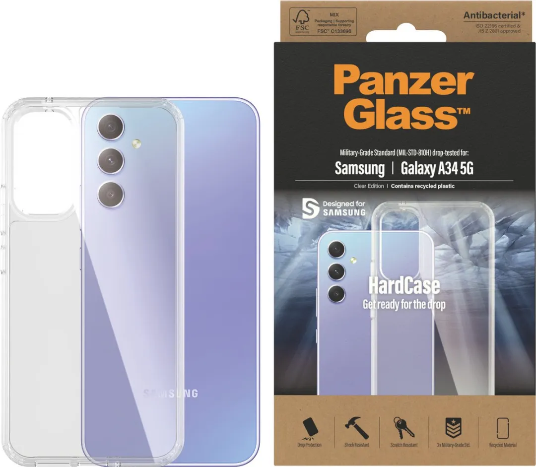 PanzerGlass HardCase 5711724004445 Hoesje - Antibacterieel - Transparant