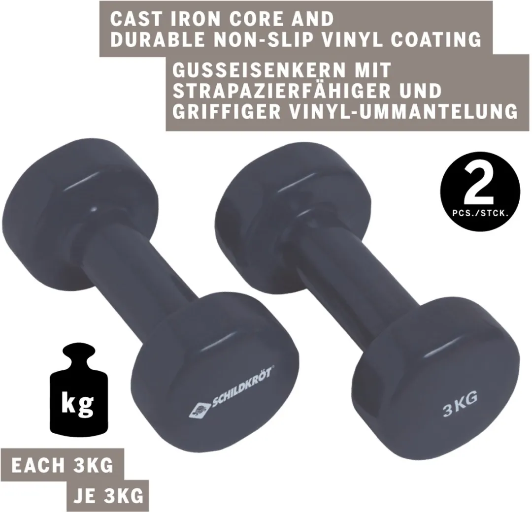 Schildkröt Dumbbells Fitness Set 2x3kg - 960207 - Multicolor
