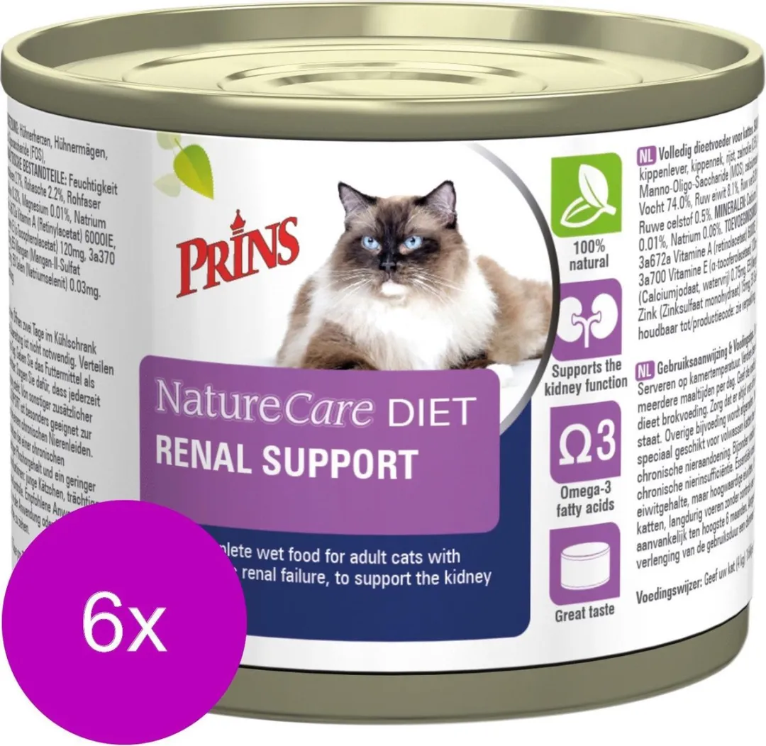 Prins NatureCare Cat Diet Renal - 6x 200g