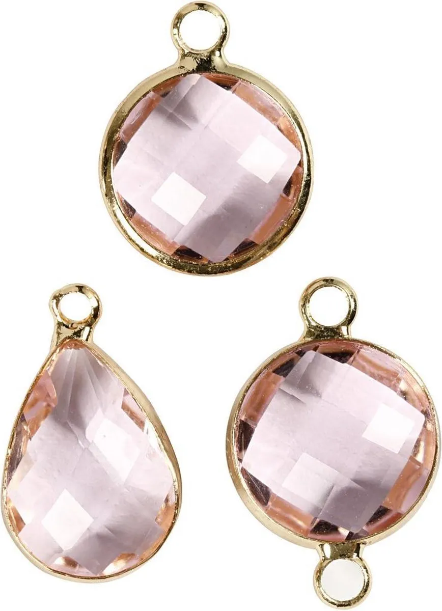 Creativ Company Sieradenhanger Cabochon Facetglas 15-20mm