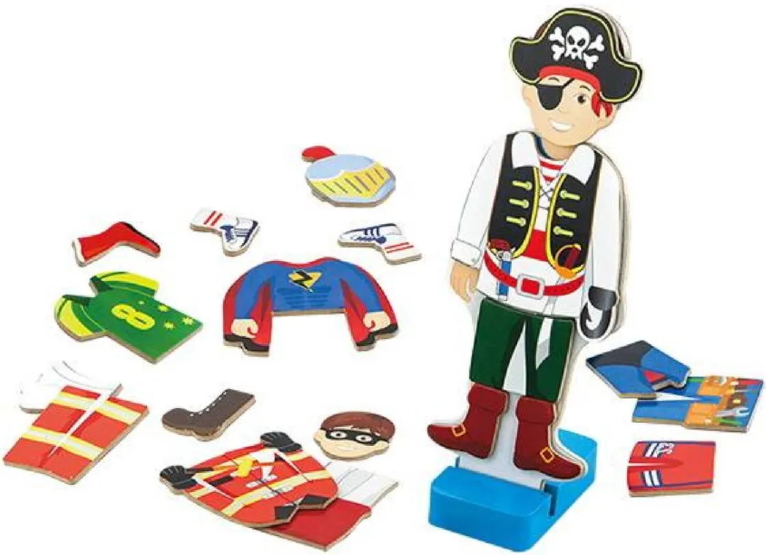 Viga Toys Aankleedfiguur Jongen 36-delig - Multi Color