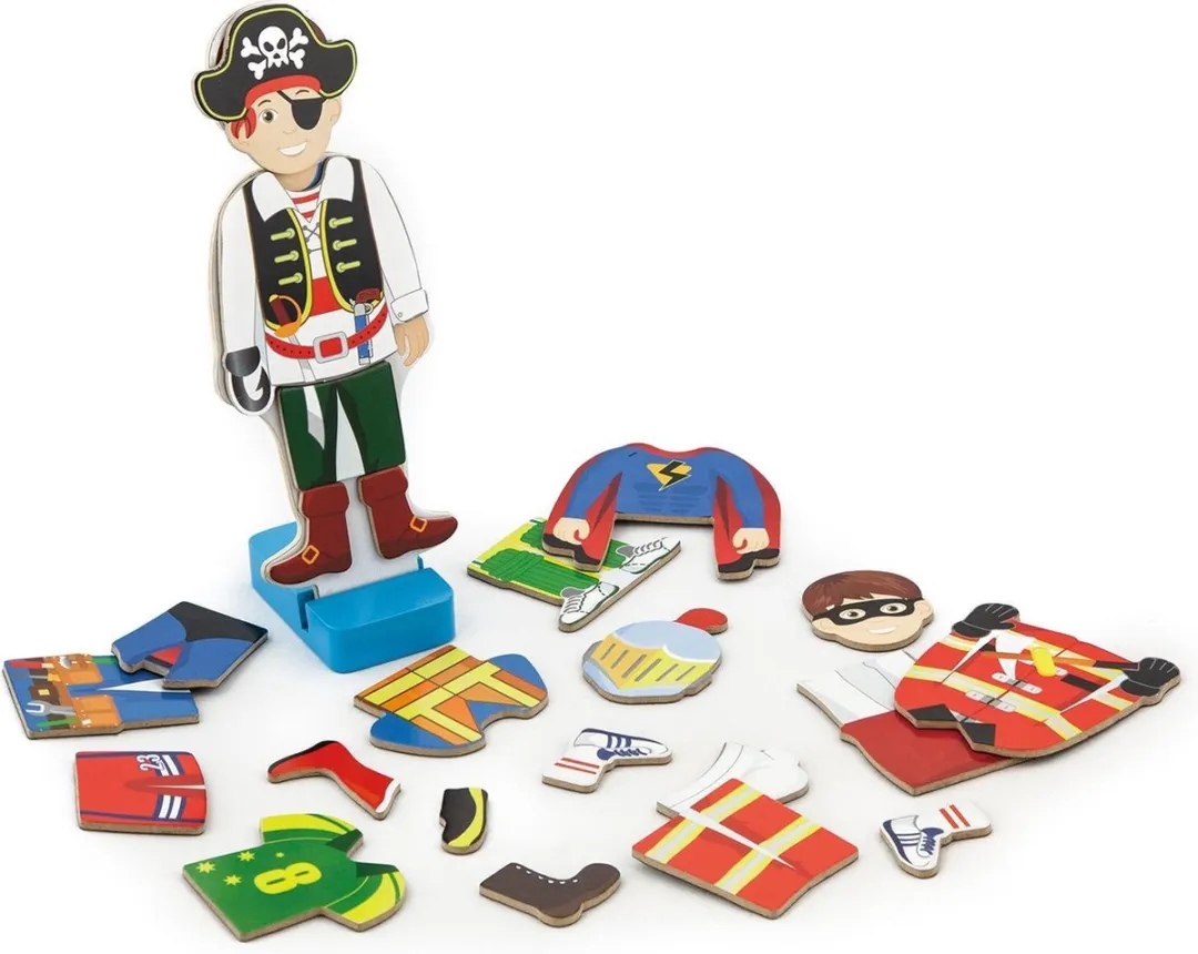Viga Toys Aankleedfiguur Jongen 36-delig - Multi Color