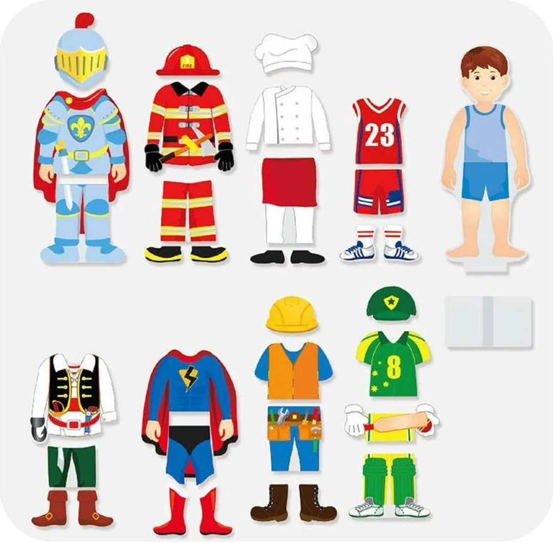 Viga Toys Aankleedfiguur Jongen 36-delig - Multi Color