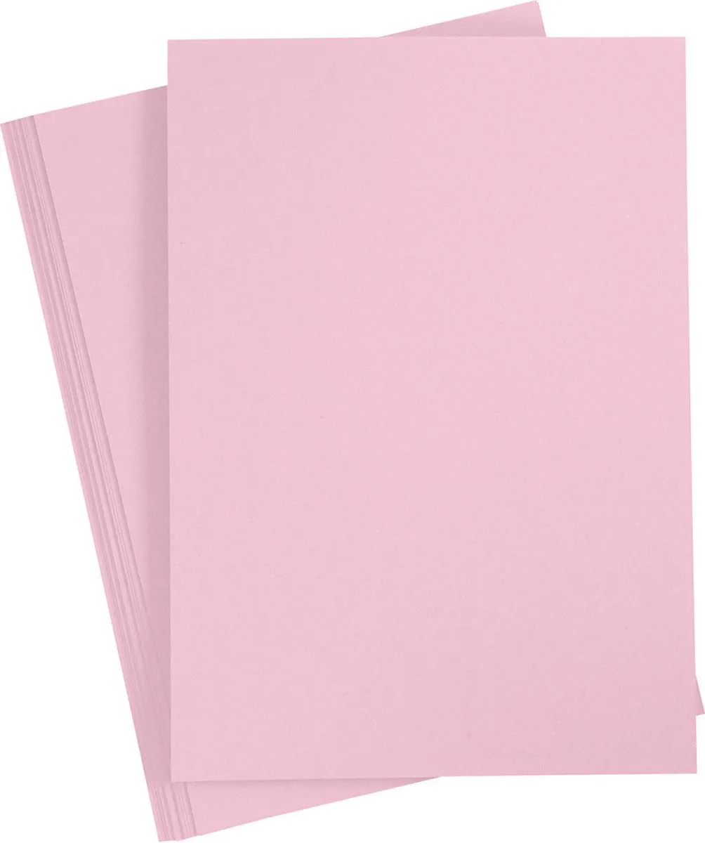 Creativ Company Gekleurd Karton A4 Roze Roze 20 Vel