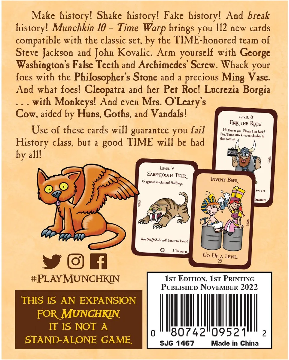 Steve Jackson Games Munchkin 10 Time Warp Uitbreiding - 6 Spelers