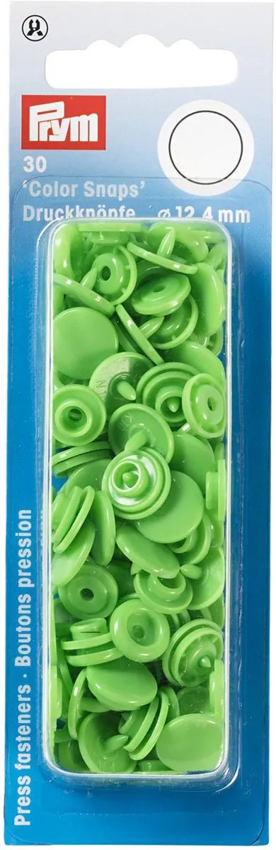 Prym Drukknoop ColorSnaps 12,4mm Lichtgroen - 30 Stuks