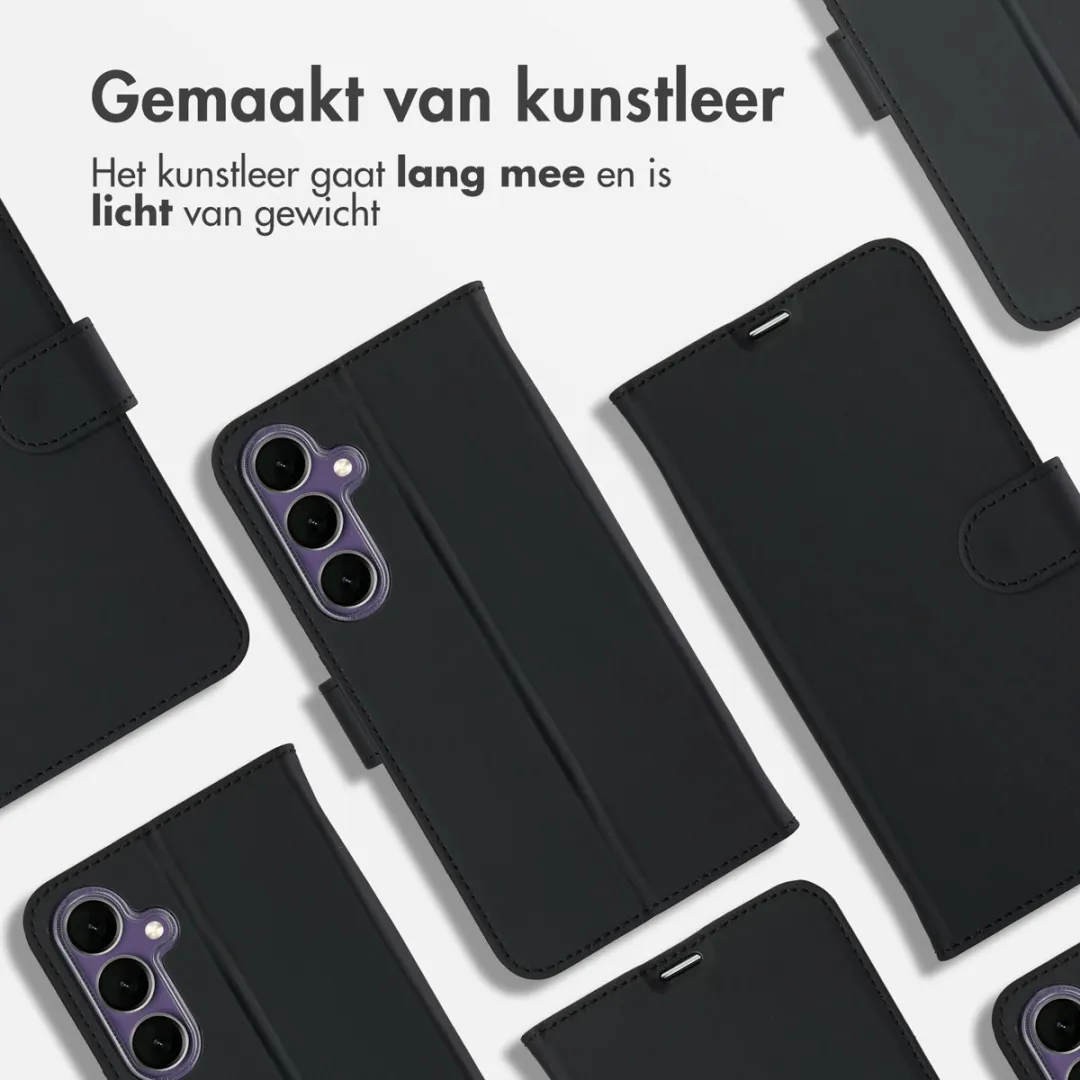 Accezz Hoesje Samsung Galaxy S24 FE Wallet - 3 Pasjes - Zwart