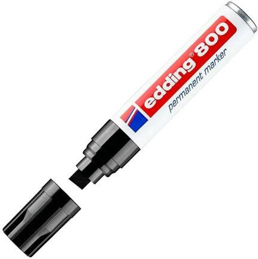edding 800 Schuin Viltstift - Zwart - 5 Stuks - afbeelding 3 van 6