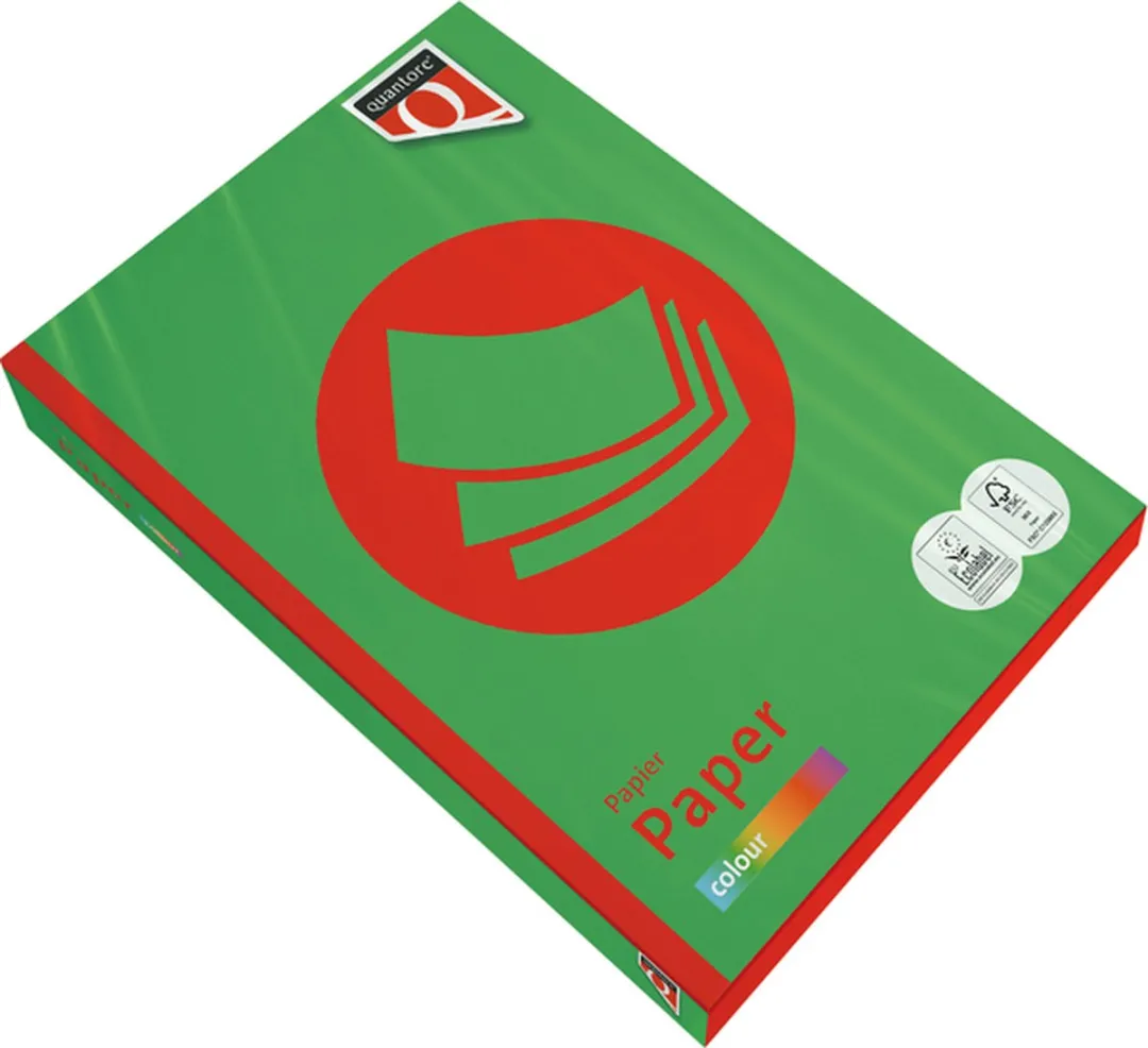 Quantore Gekleurd Papier A4 160gr Grasgroen 250 Vel