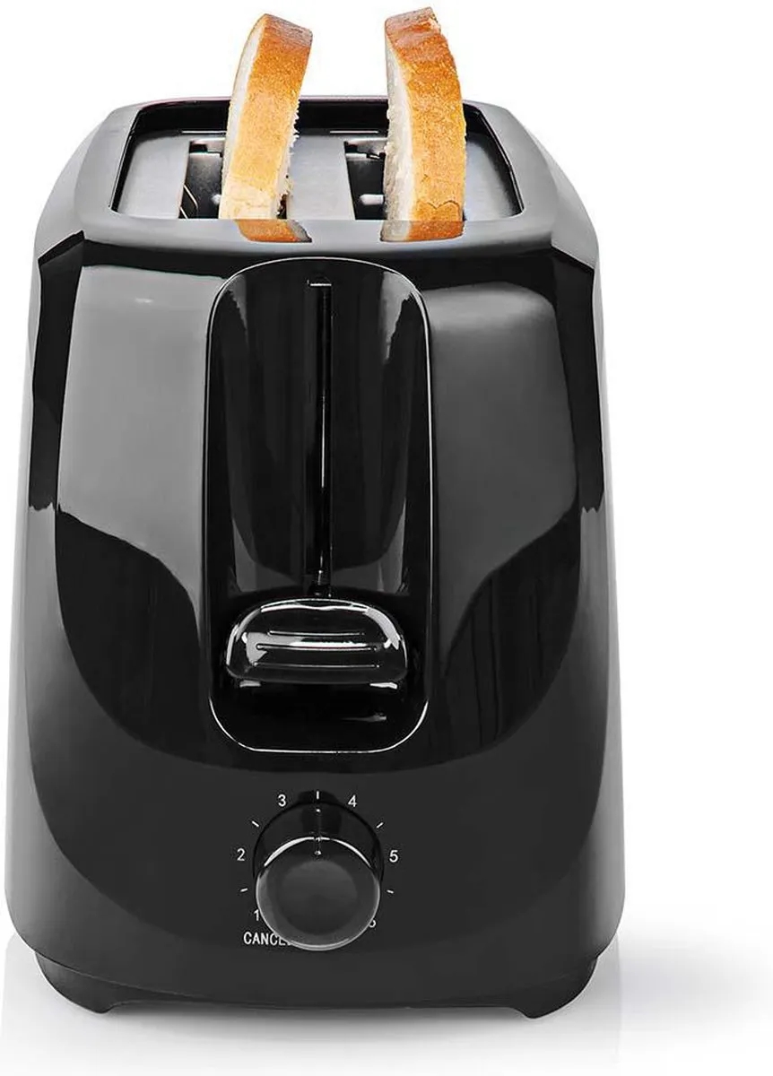 Nedis Broodrooster 2 Sleuven 700W - Zwart