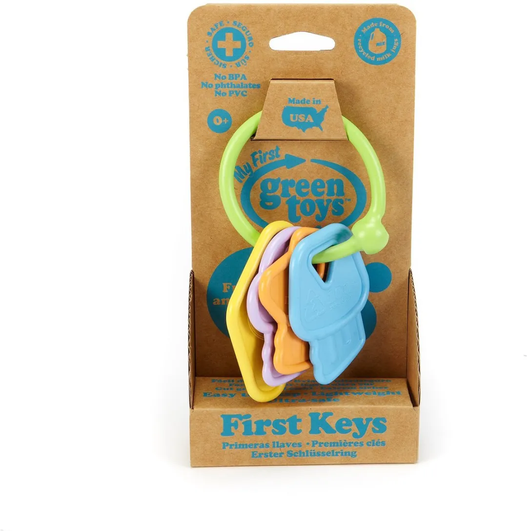 Green Toys Mijn Eerste Sleutels Rammelaar/Bijtring - Multi