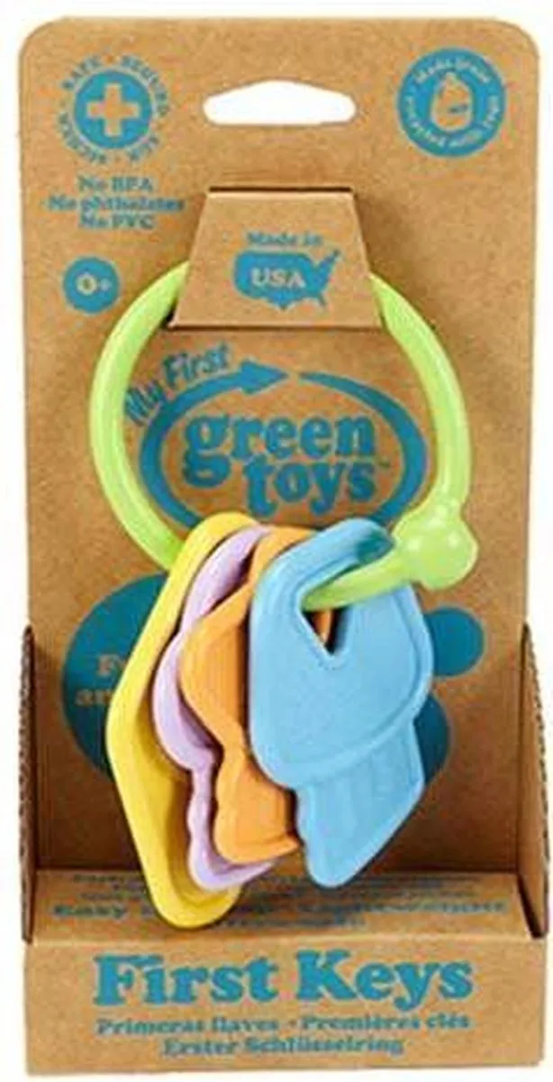 Green Toys Mijn Eerste Sleutels Rammelaar/Bijtring - Multi