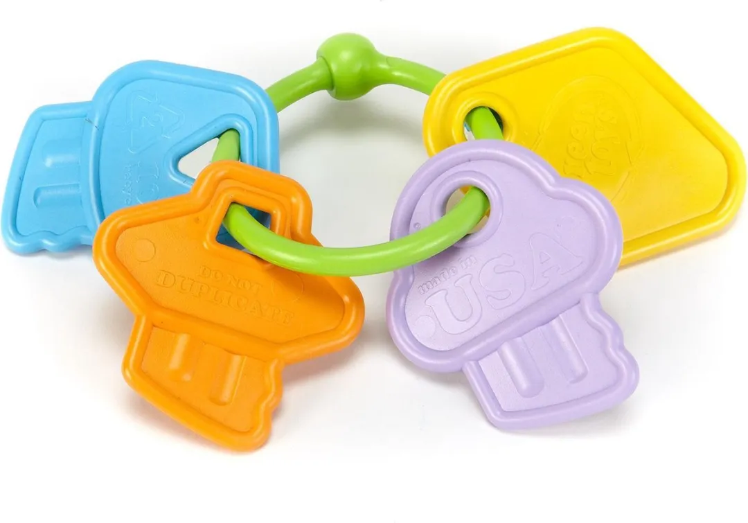 Green Toys Mijn Eerste Sleutels Rammelaar/Bijtring - Multi