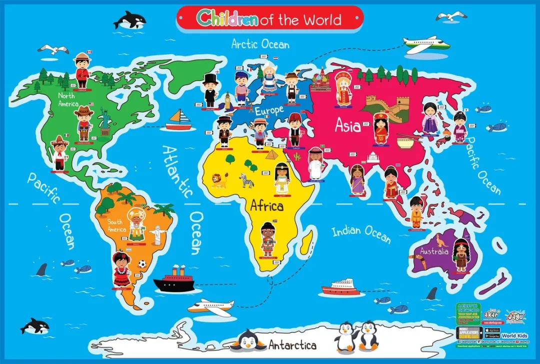 Akar Toys - World - Speelmat / Speeltapijt / Speelmat Foam / Speelgoed / Met GRATIS App - 150x100cm