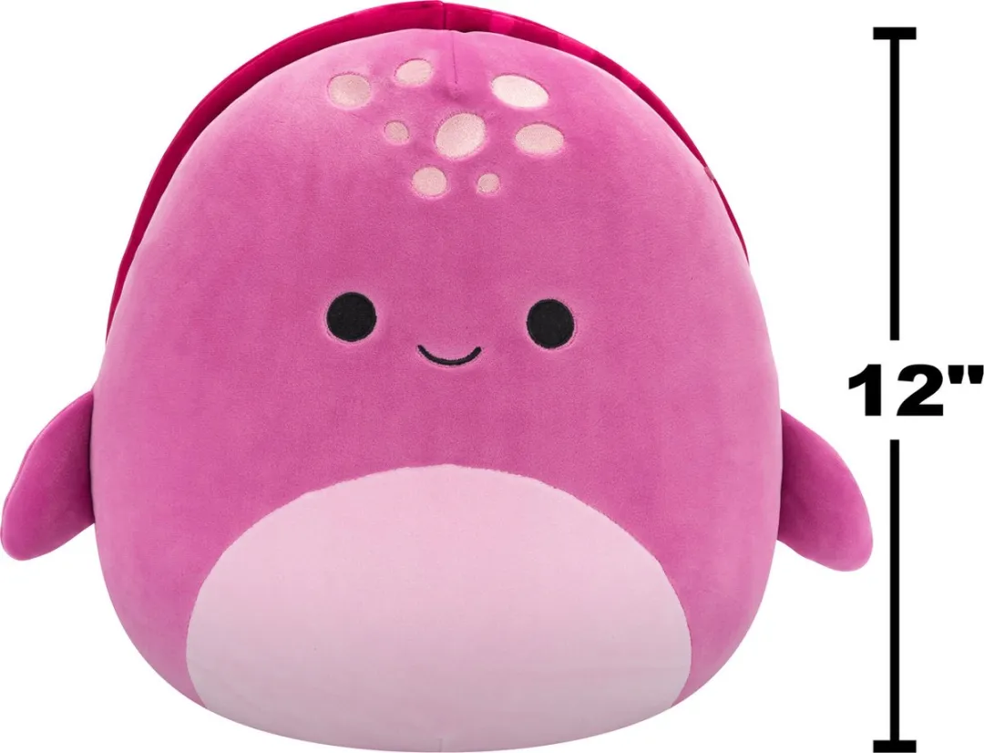 Squishmallows Tudor Maroon Leatherback Turtle 30cm