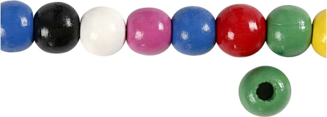 Creativ Company Houten Kralen 12mm - Multicolor - 40 Stuks