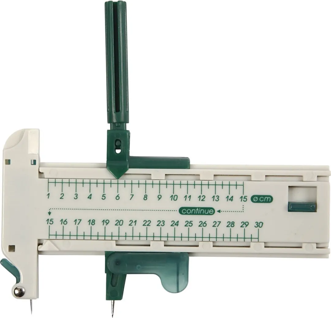 Creativ Company Cirkelsnijder 7,5 cm - Wit/ Groen