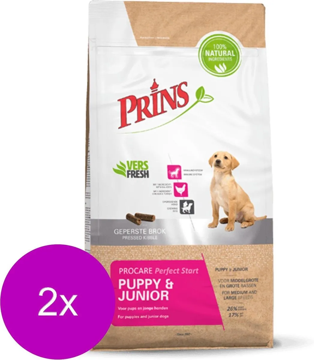 Prins Procare Puppy & Junior Gevogelte Hondenvoer - 2x3kg