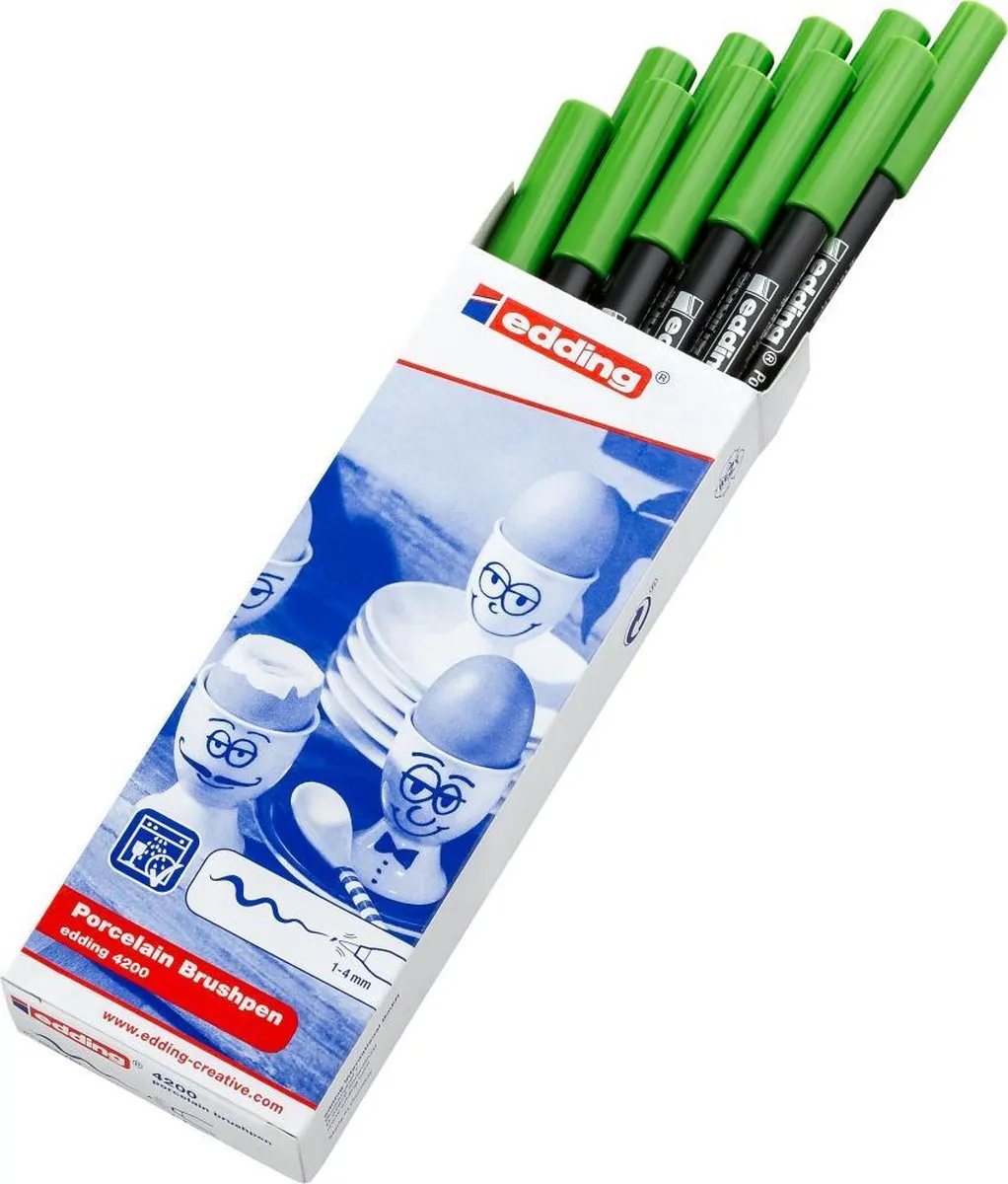 edding 4200 Porselein Brushpen Lichtgroen