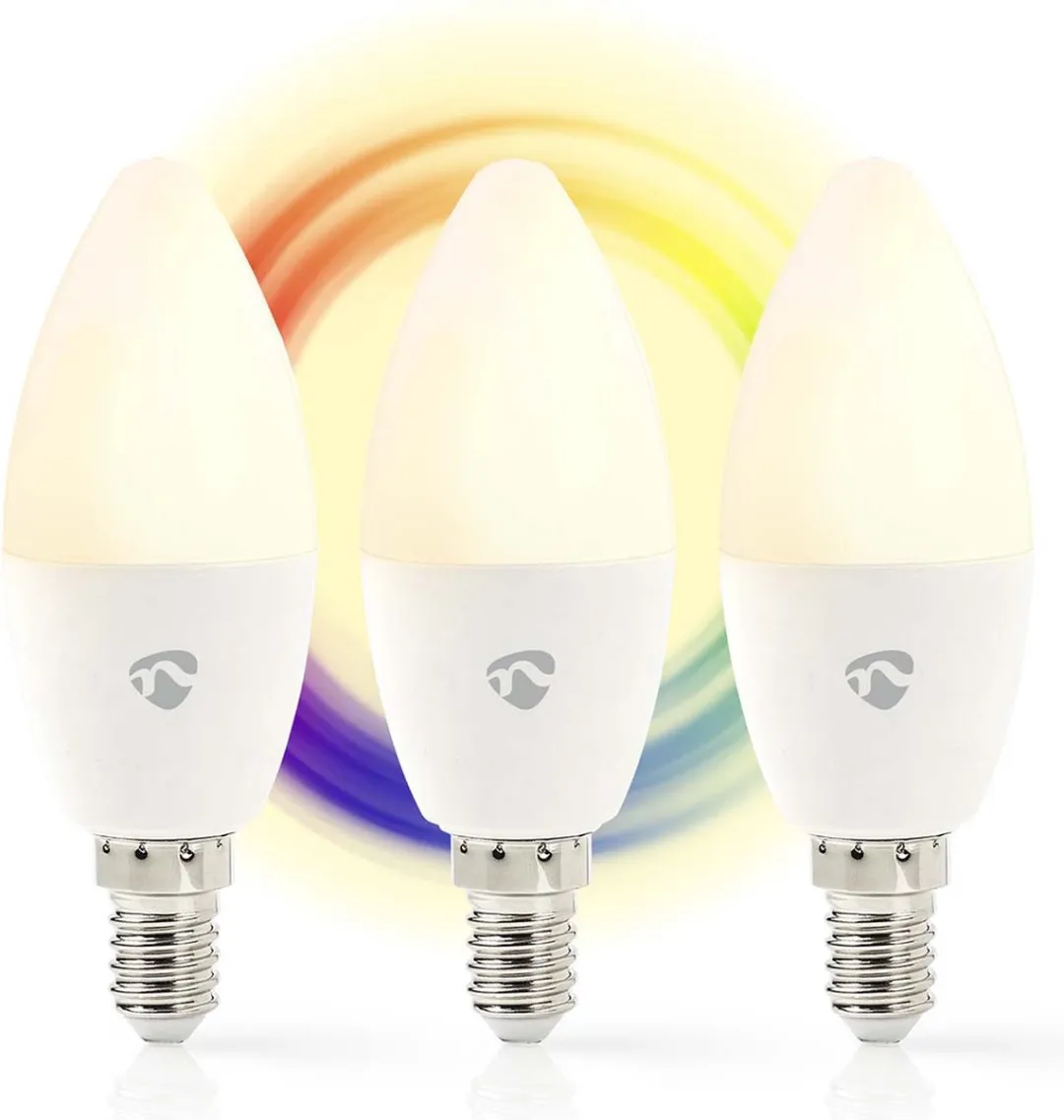 Nedis SmartLife RGB/Warm Wit E14 Kaarslamp 350lm - Mat - 4.5W