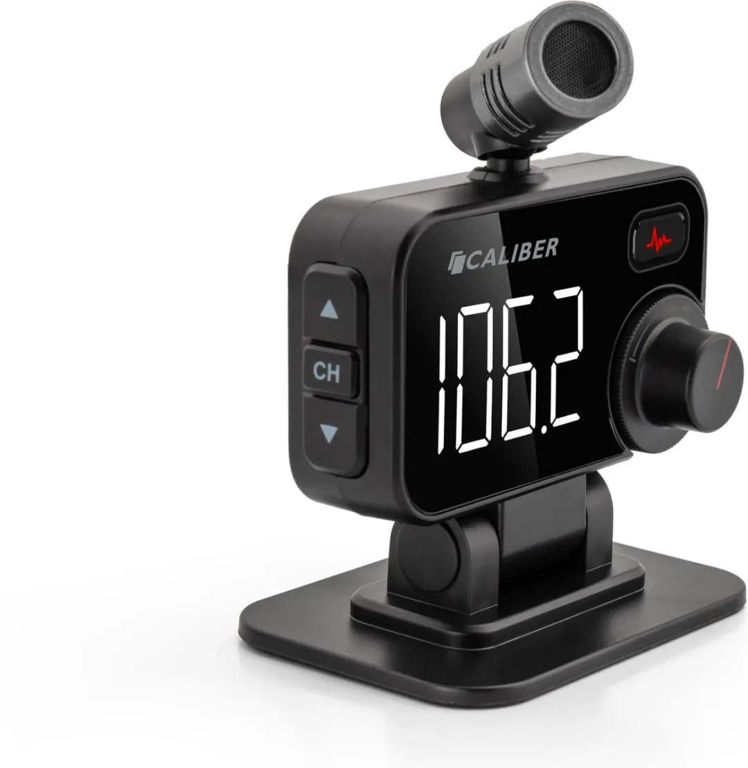 Caliber PMT565BT Bluetooth FM Transmitter - Autolader QC3.0 - Zwart