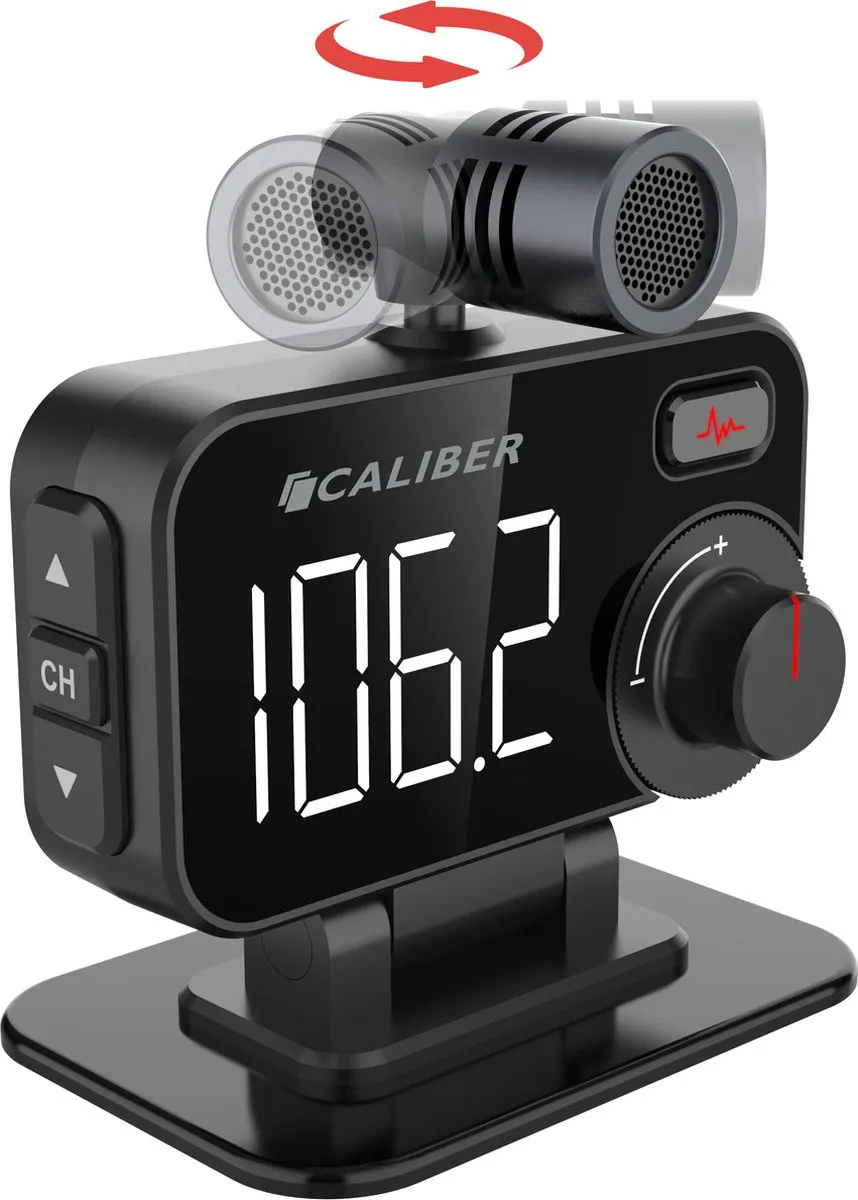 Caliber PMT565BT Bluetooth FM Transmitter - Autolader QC3.0 - Zwart - afbeelding 6 van 6