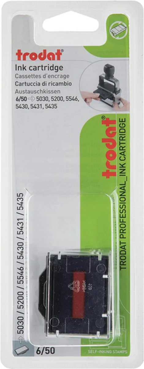 Trodat Professional 6/50/2 Stempelkussen - 2 Stuks Blauw & Rood