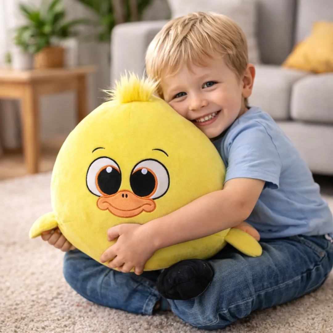 Eddy Toys Pluche Eend Knuffel 40cm - Geel