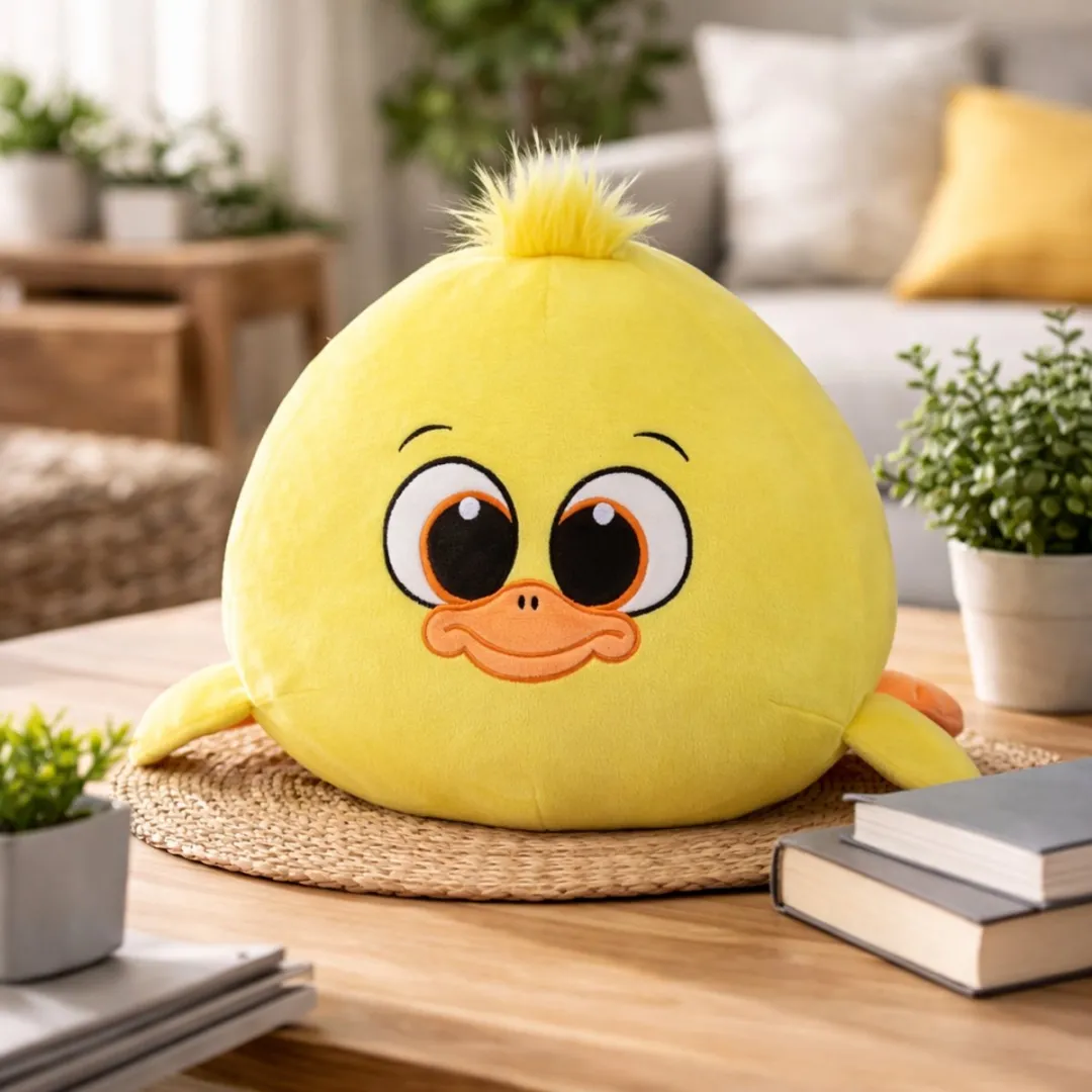 Eddy Toys Pluche Eend Knuffel 40cm - Geel