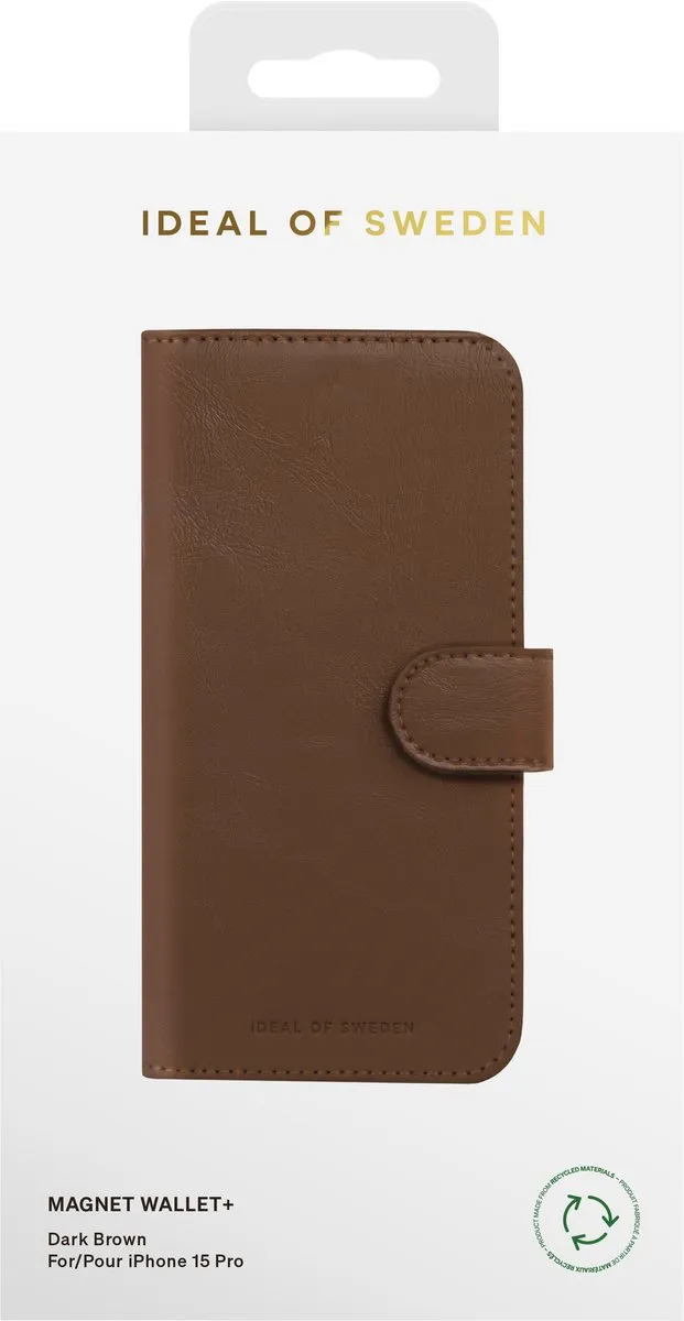 iDeal of Sweden Magnet Wallet iPhone 15 Pro - IDMWP-I2361P-484 - Donkerbruin