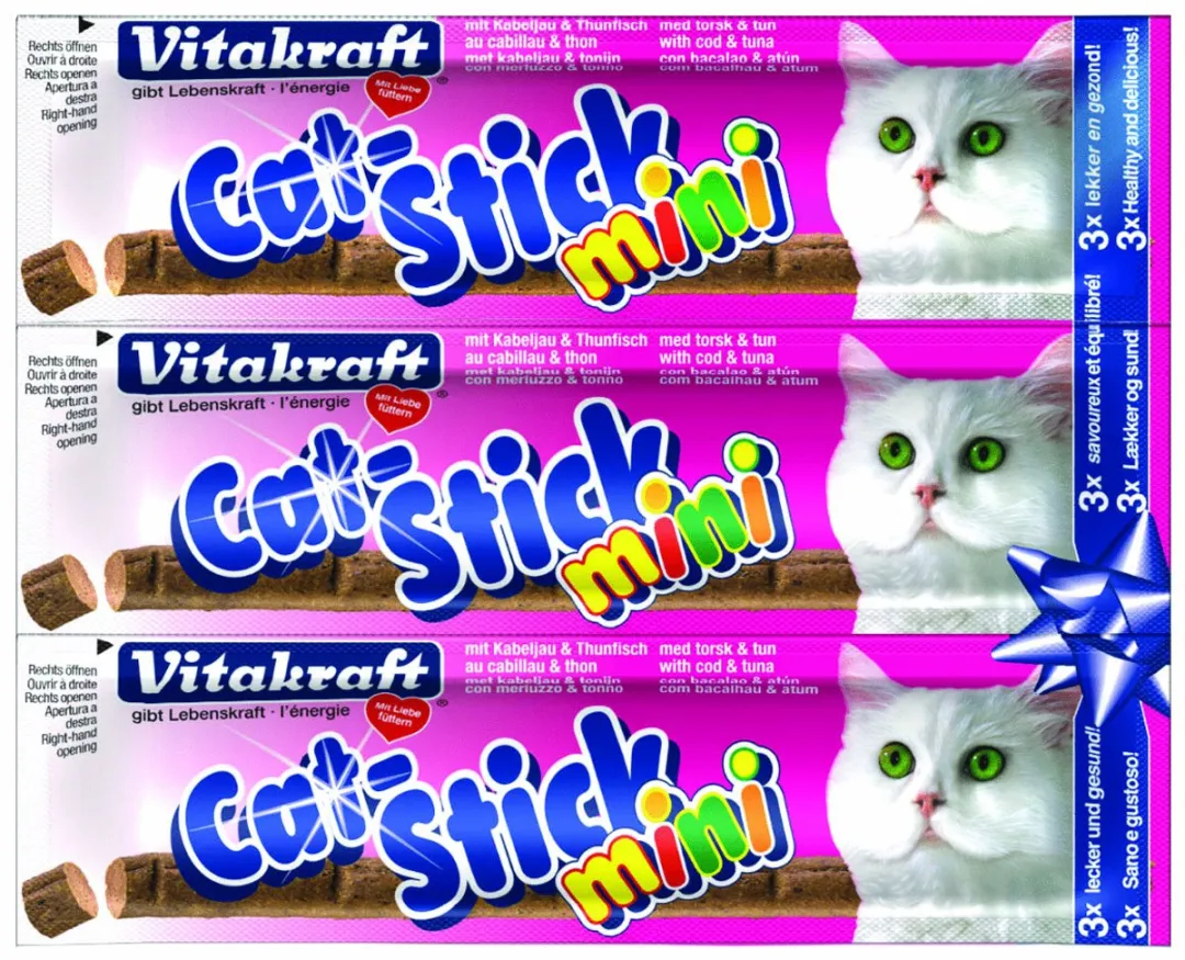 Vitakraft Catstick Mini Kabeljauw & Tonijn - 3 Sticks
